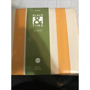 PLACE & TIME Spring & Summer Vinyl Tablecloth Round 60” (152 cm)